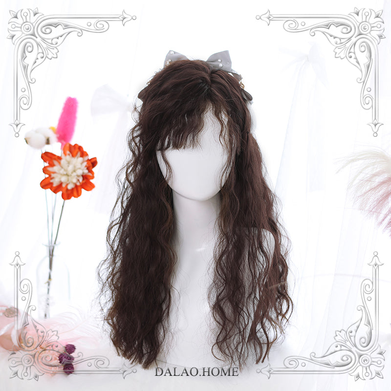 Dalao Home - 65cm Wave Lolita Wig Multicolors little witch chocolate+wig net