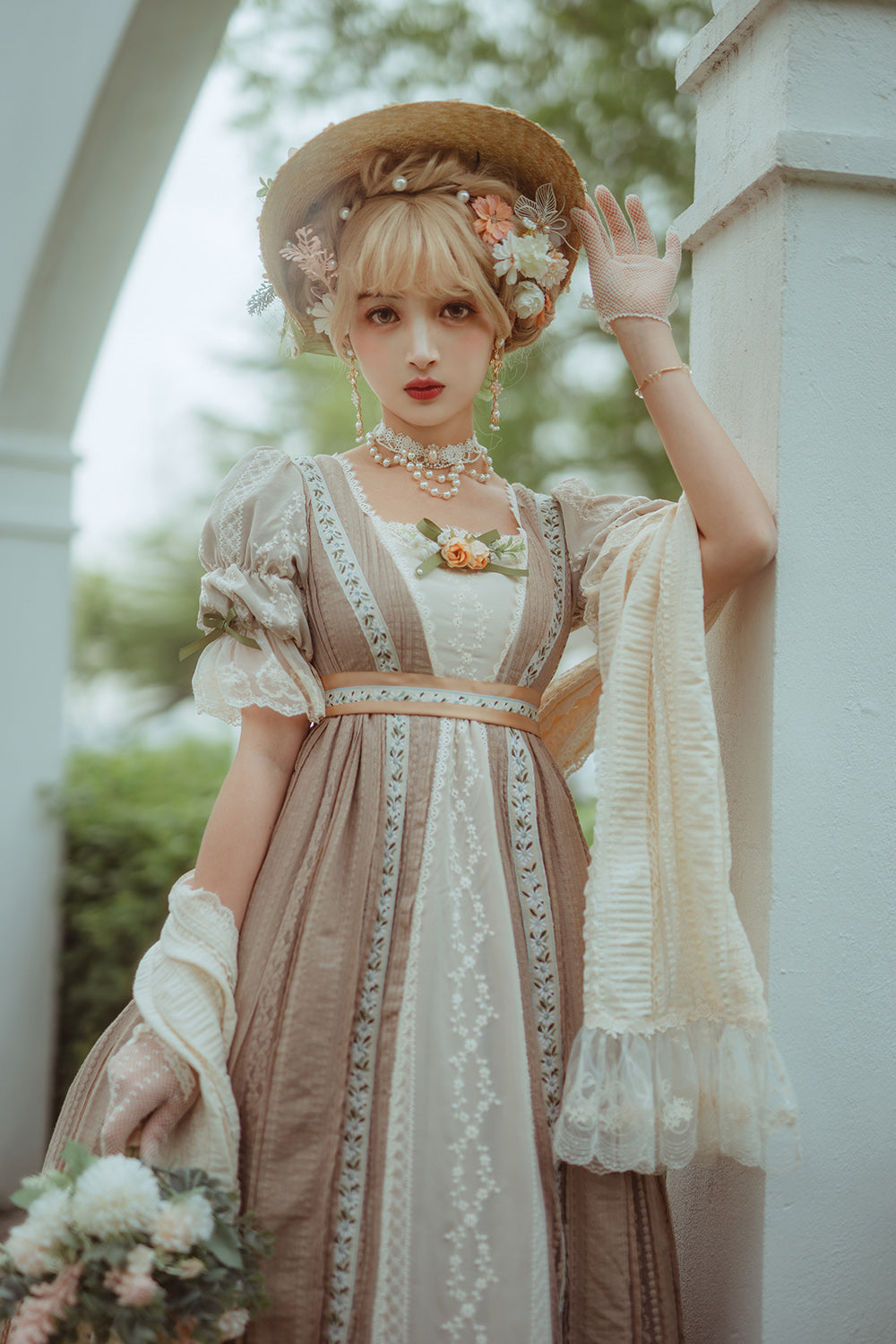 Miss point - Sally's Garden - Lace Cotton Lolita Shawl