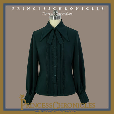 Princess Chronicles~Retro Elegant Ouji Lolita Blouse Multicolors S green shirt (male) 