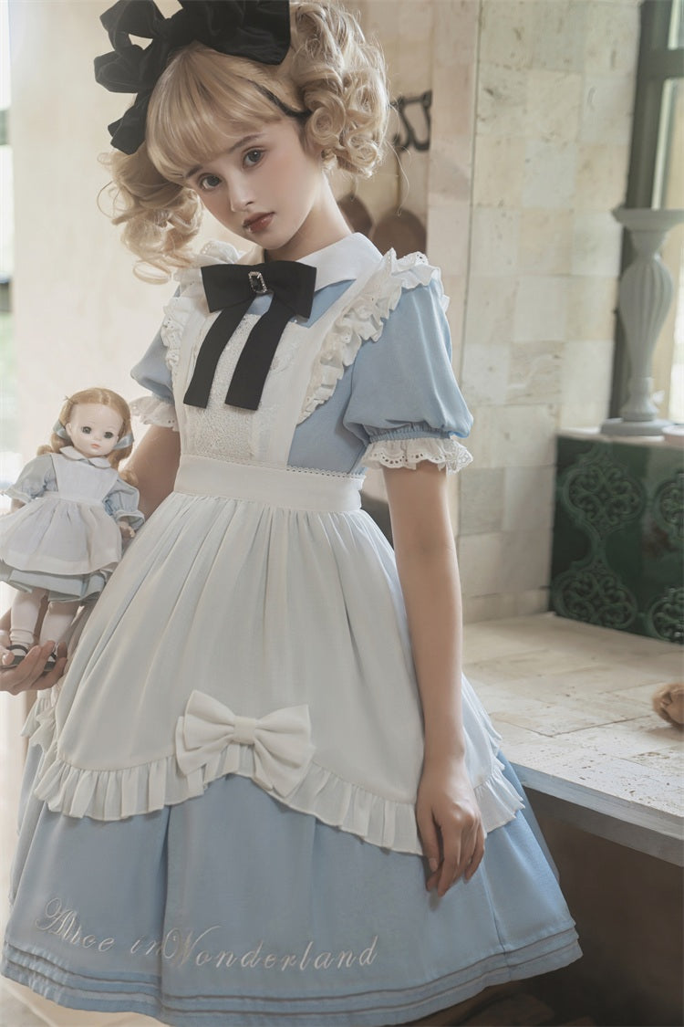 Letters from Unknown Star~Sweet Alice~Short Sleeves Maid Lolita OP 11506:129712