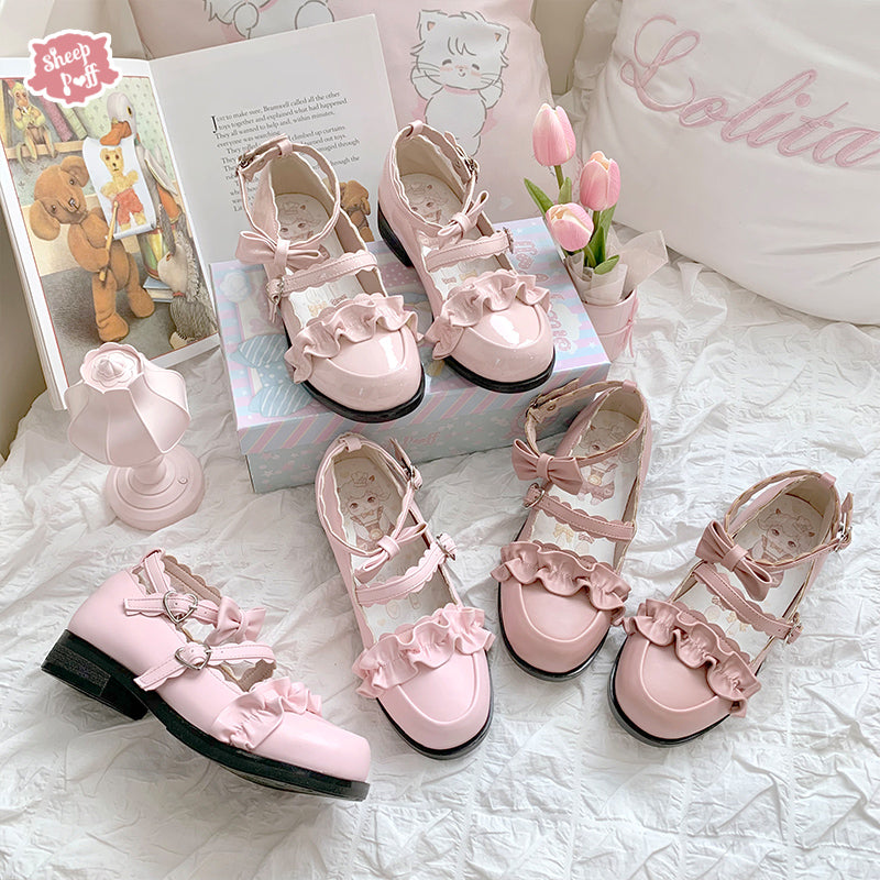 Sheep Puff - Kawaii Lolita Shoes Multicolors 6564:127106