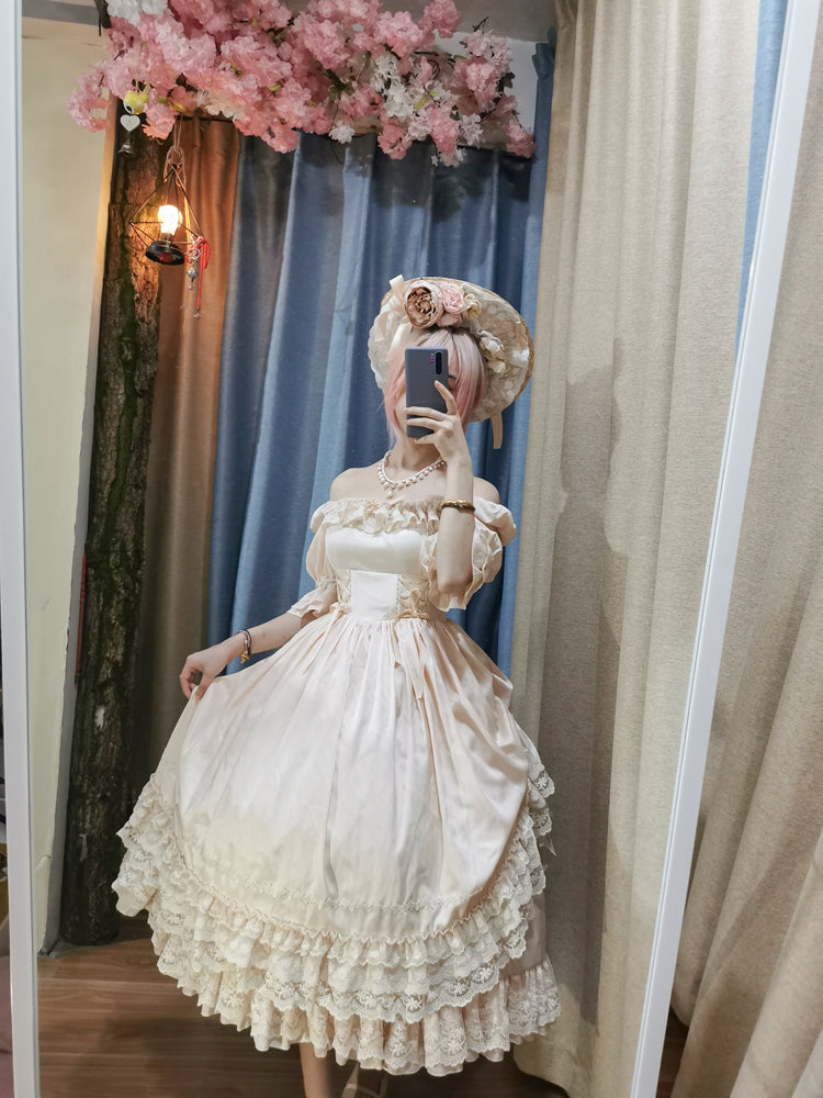 Sweet Wood - CLA Vintage French Lolita OP Dress 3802:20889