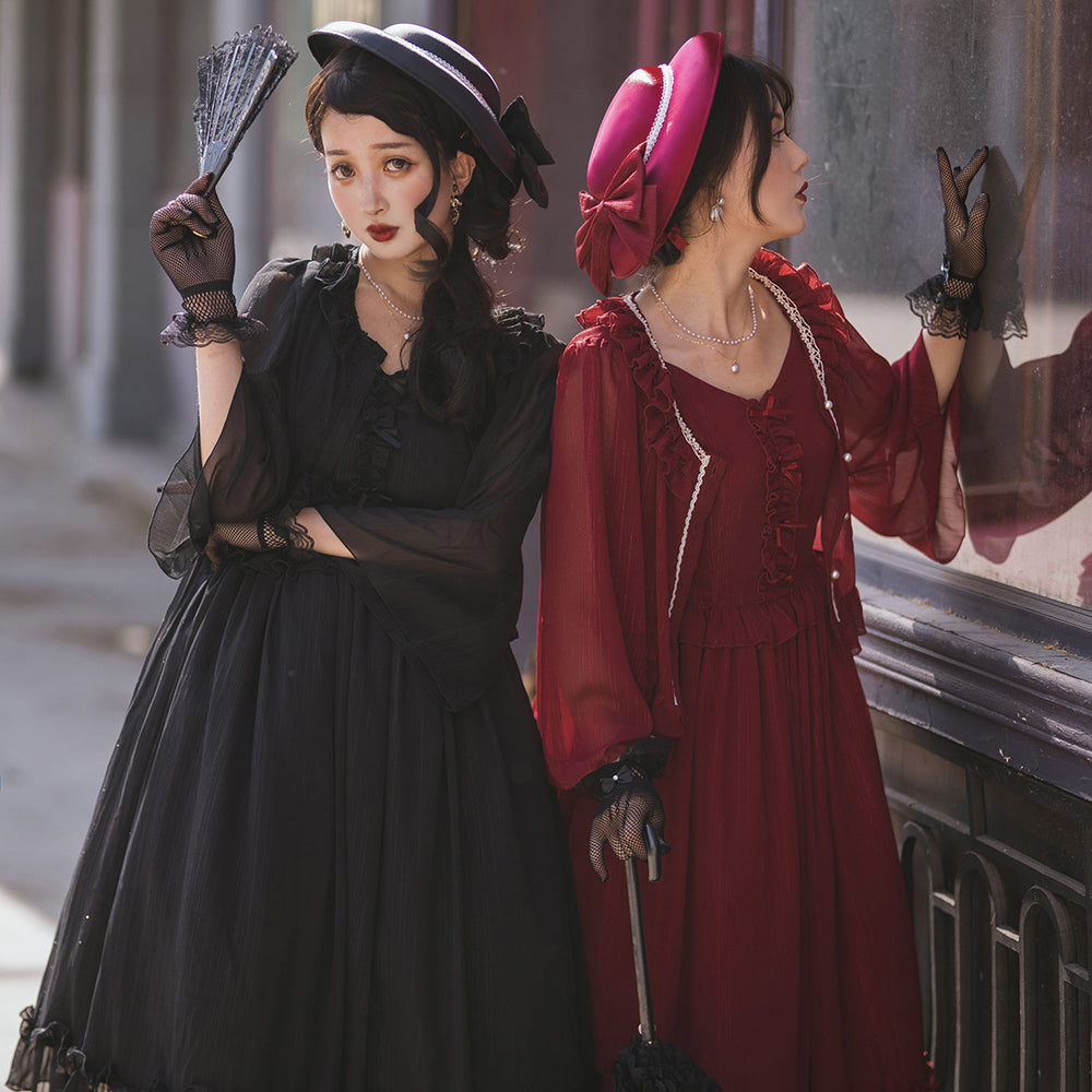 Miss point - Rhine Riverside - Summer Bow Lolita Top Hat