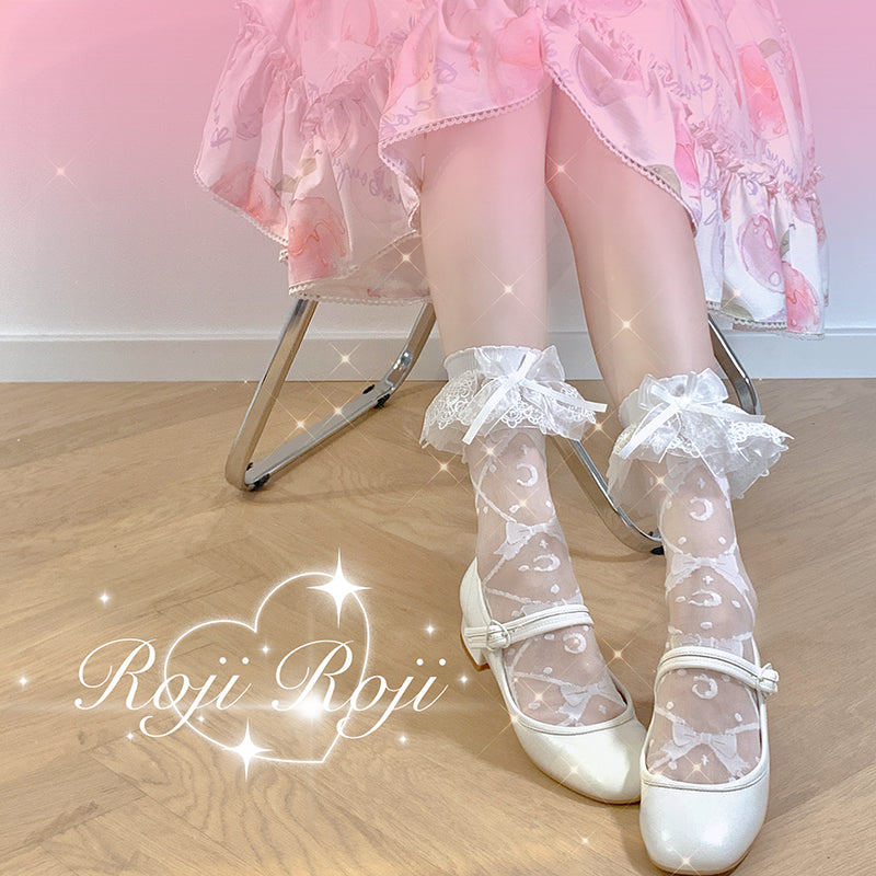 Roji roji - Lace Lolita Summer Short Socks short socks white