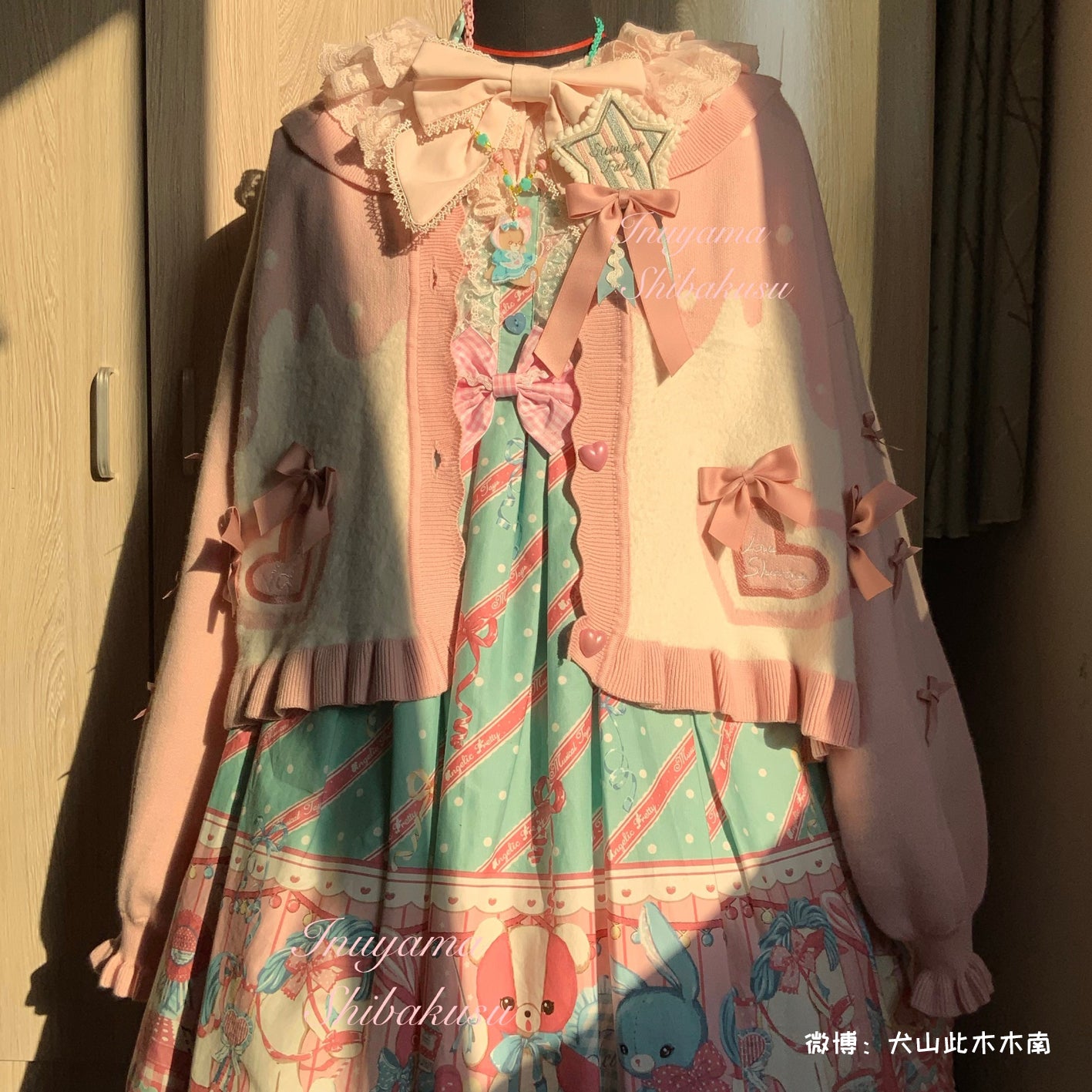 MIST~Beating Heart~Sweet Lolita Thick Sweater Coat Puff Sleeve 9908:114932