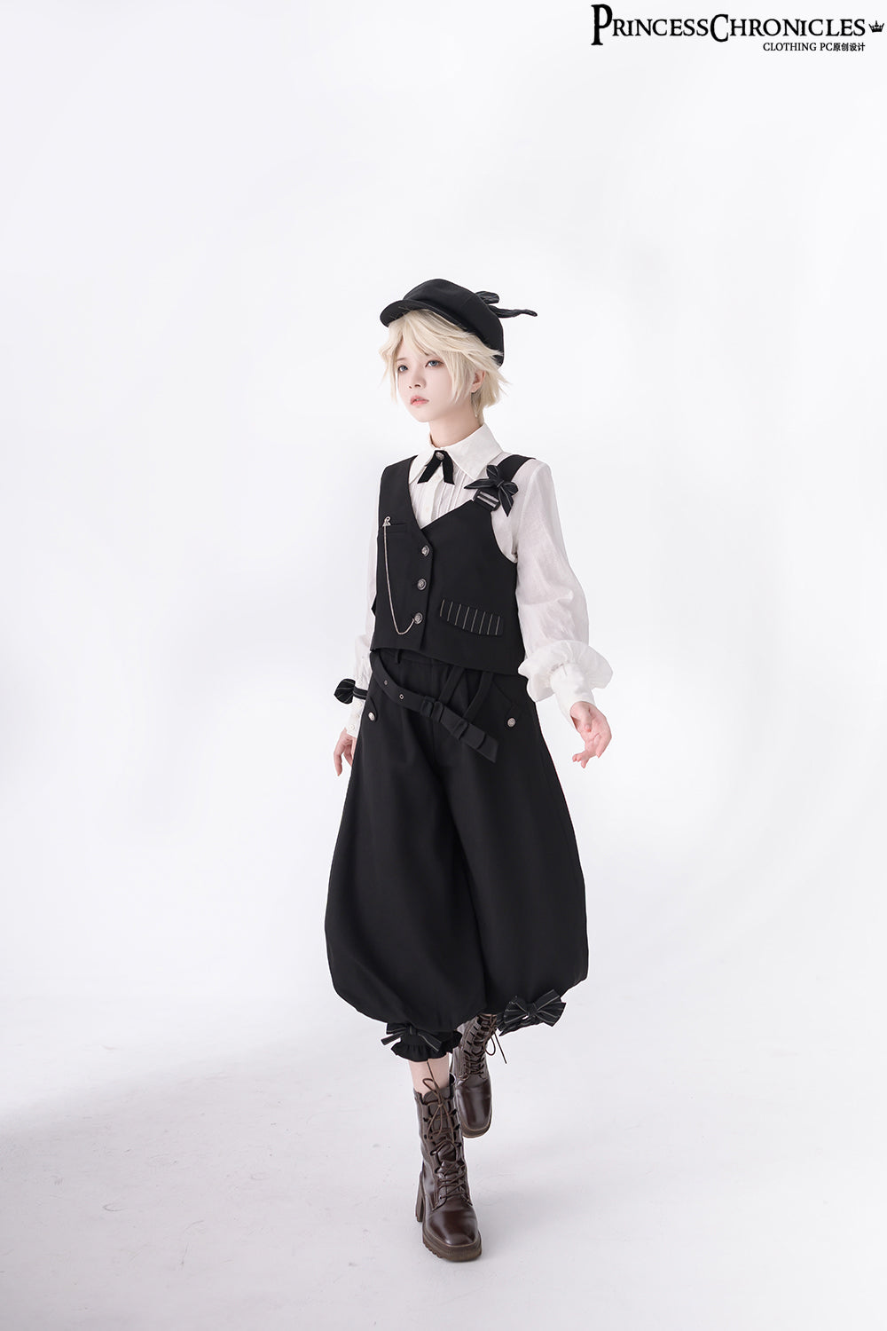 Princess Chronicles - Secret Morning News - Vintage Ouji Lolita Vest Blouse Bloomers