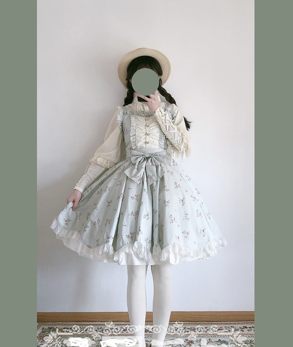 Strawberry Witch~Elegant Sweet Lolita JSK XS light green 