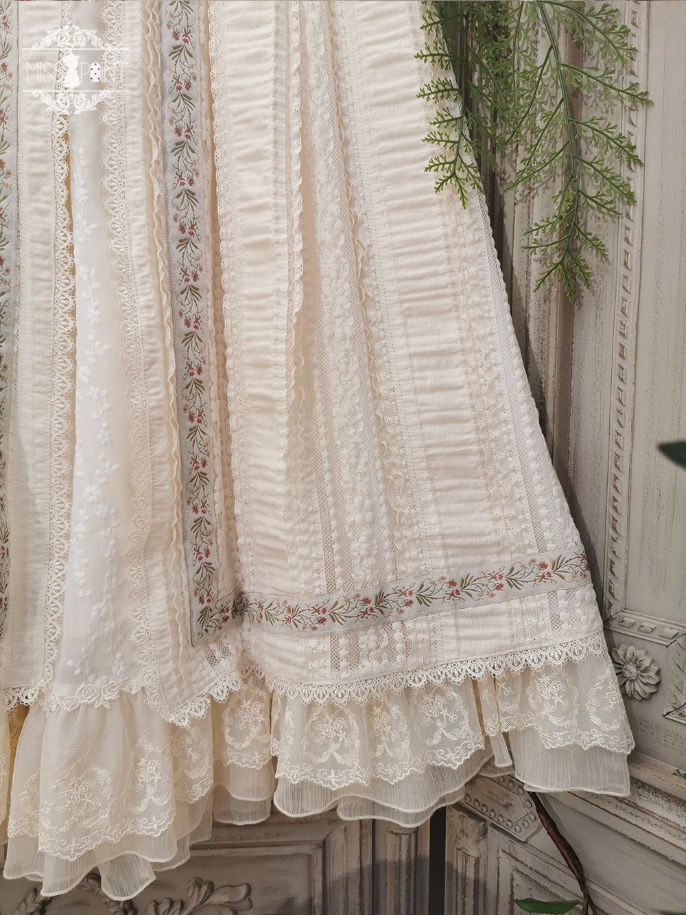 Miss Point~The Sally Gardens~Fish Bone High Waist Lolita Skirt 8492:91132