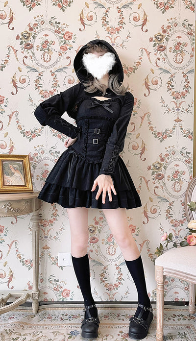 Alice Girl~Gothic Lolita Hooded Bolero~The Hunter Short Coat   