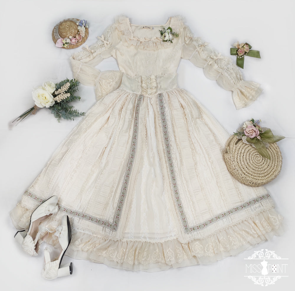 Miss Point - The Sally Gardens - Fish Bone High Waist Lolita Skirt