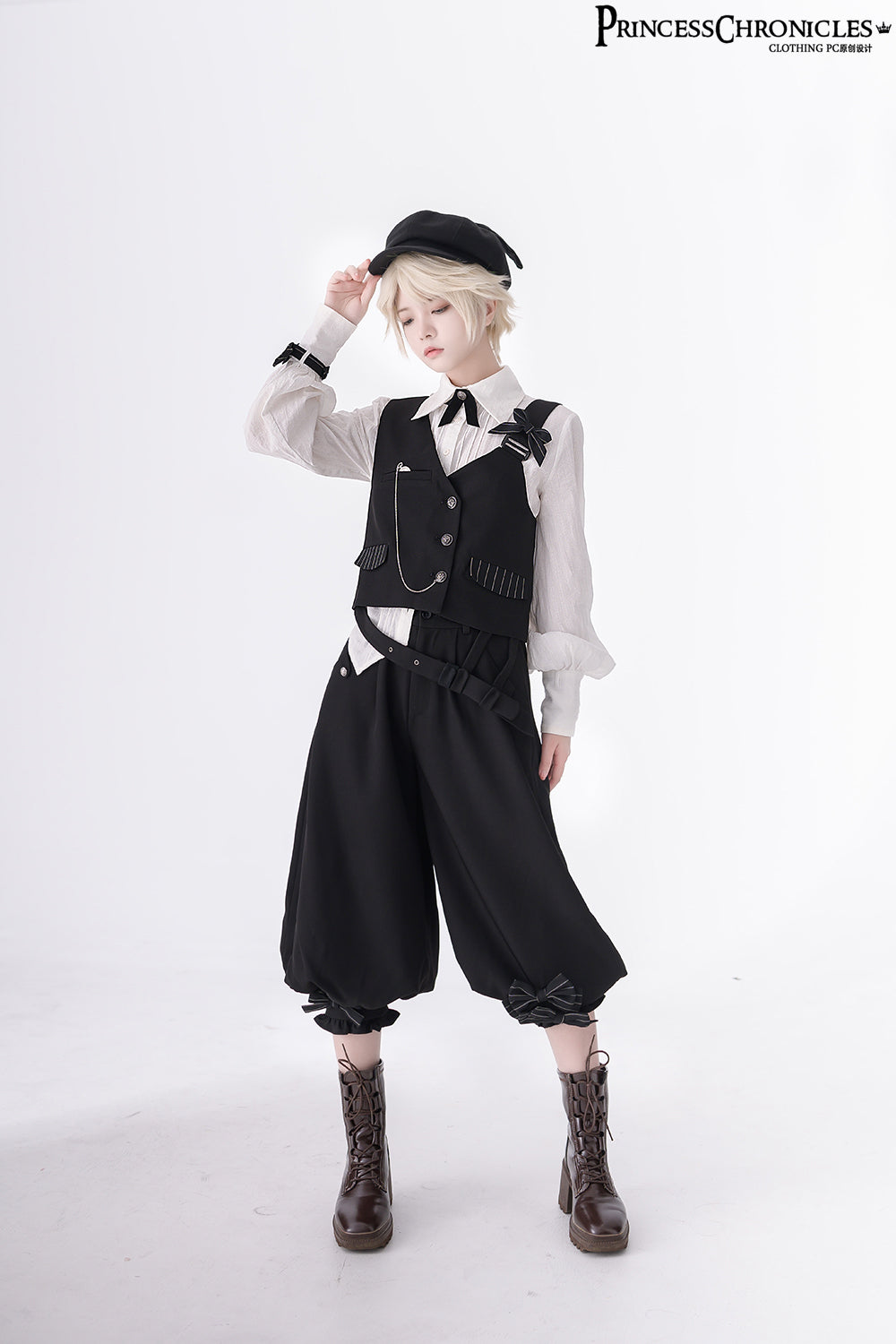 Princess Chronicles - Secret Morning News - Vintage Ouji Lolita Vest Blouse Bloomers