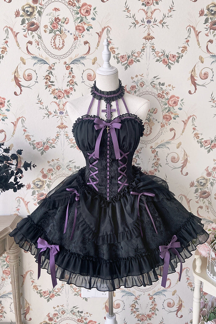 Alice Girl - Cross Maiden - Gothic Lolita Dress, Ballet Halterneck Lolita JSK 104:66871