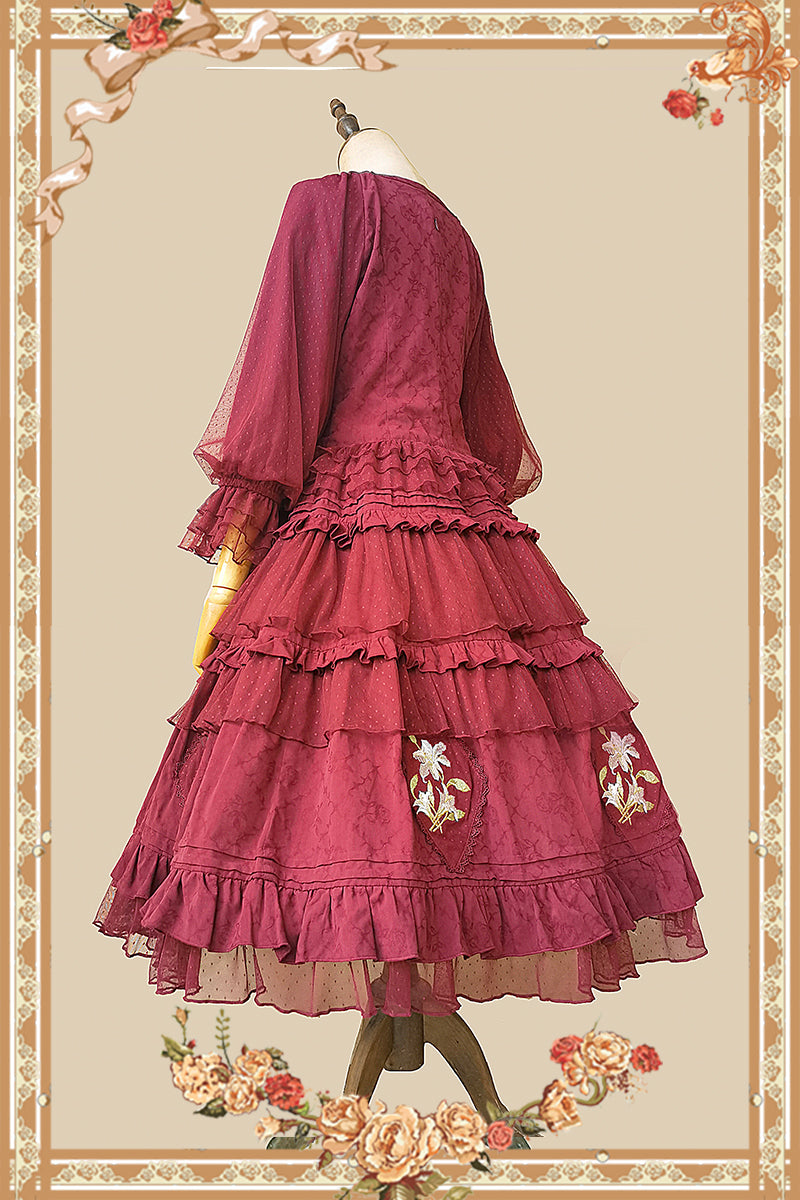 Infanta~Melaleuca Lily~Embroidery Country Lolita Blouse and Skirt 5872:1739