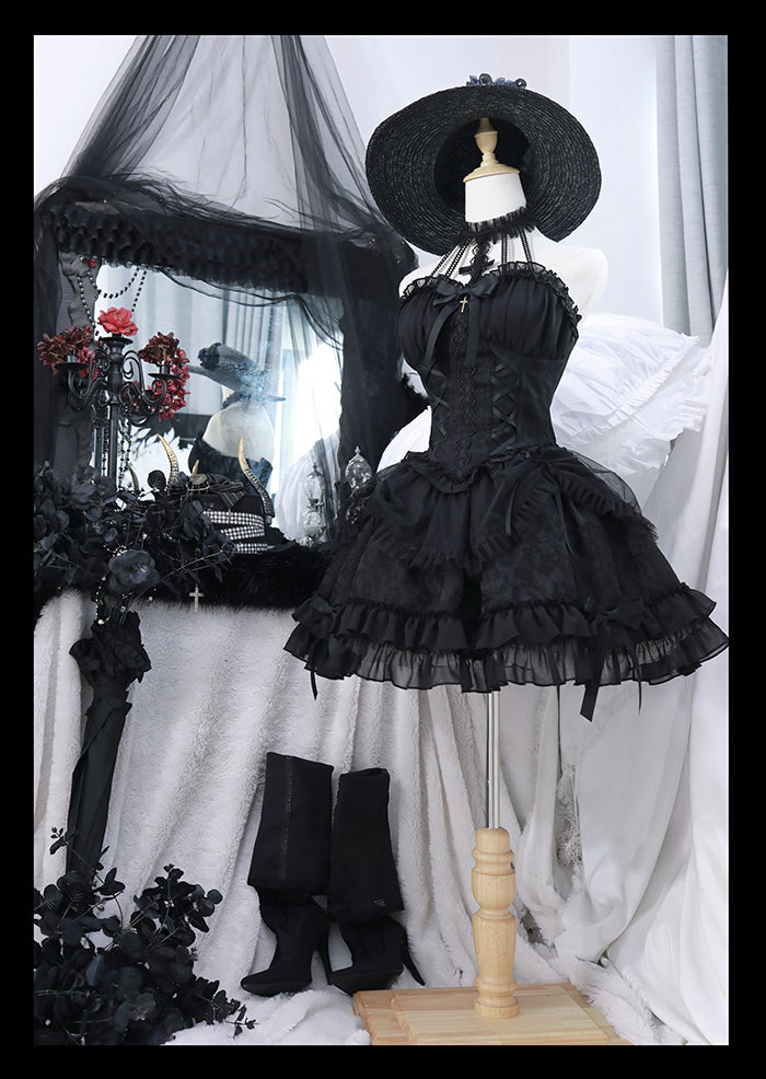 Alice Girl - Cross Maiden - Gothic Lolita Dress, Ballet Halterneck Lolita JSK 104:66979