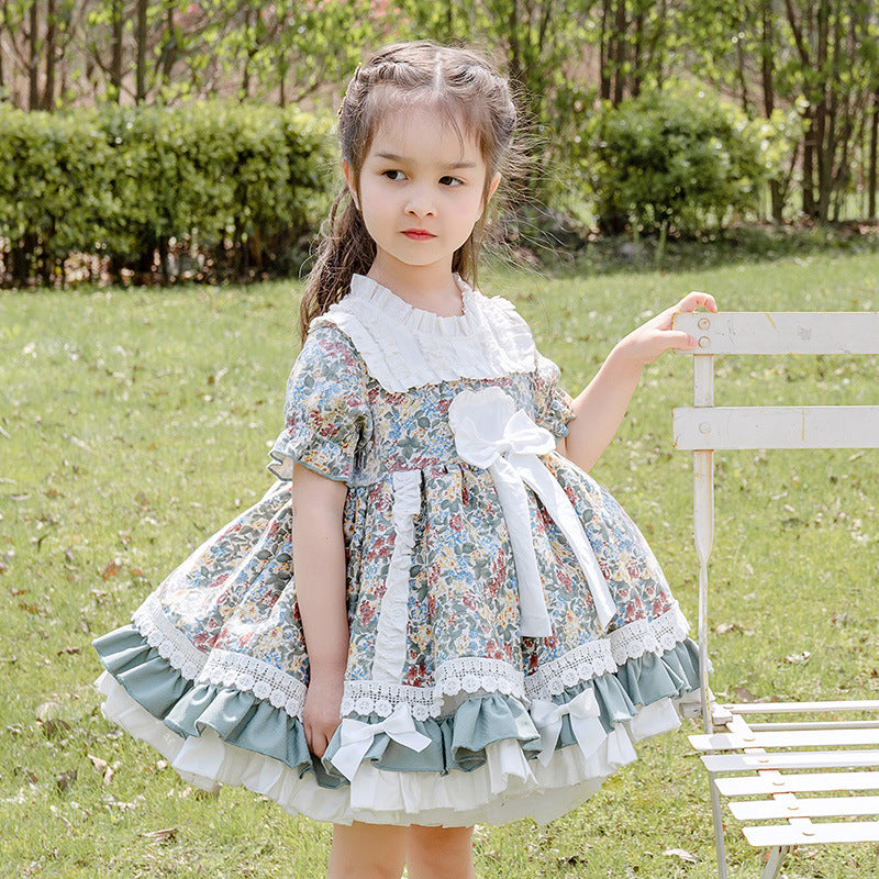 Kawaii Kid Lolita Floral OP Dress 100cm floral color 