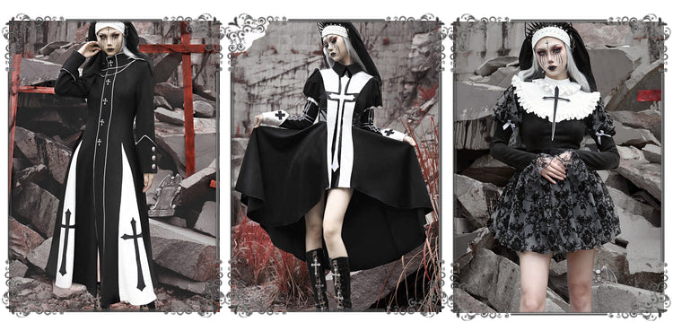 Blood Supply - Rose Cemetery - Dark Red Velvet Mermaid Gothic Lolita Dress