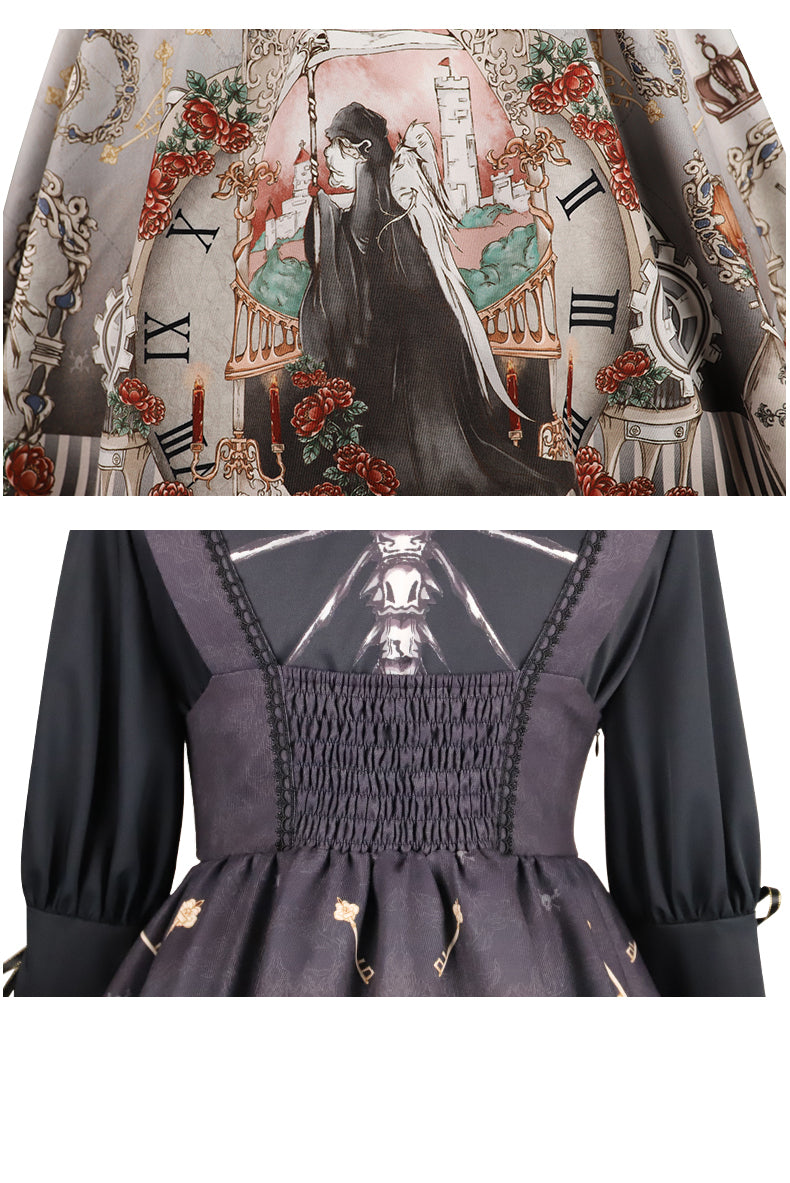 YingLuoFu - Black Fairytale - Gothic Twins Lolita JSK 4064:17491