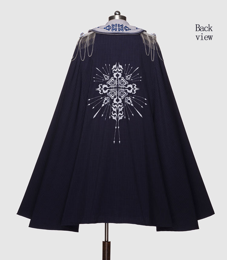 Youpairui - Sheffield - British Military Navy Blue Ouji Lolita Set