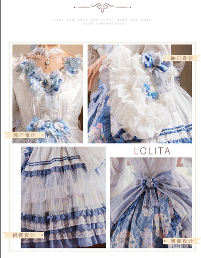 YingLuoFu~Vivian~Lolita Weddings OP Dress Set   
