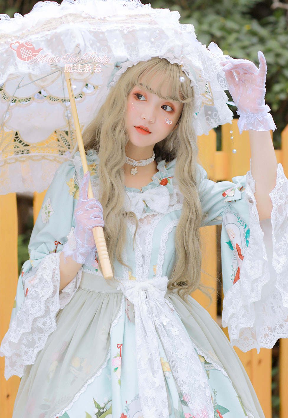 Magic Tea Party~Little IDA's Flowers~Lolita Apron Veil   