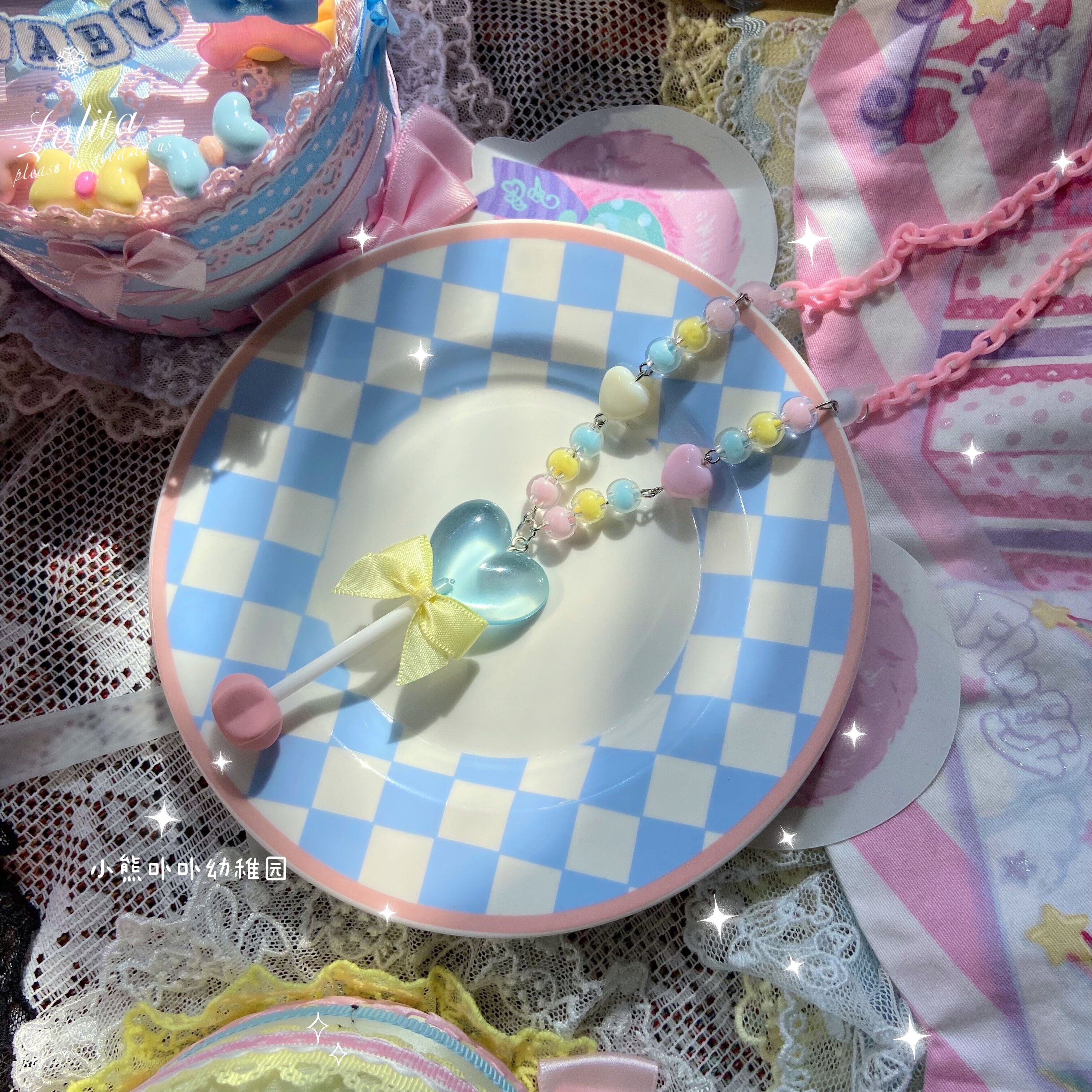 Bear Doll - Sweet Lolita Bow Heart-Shaped Sweater Chain