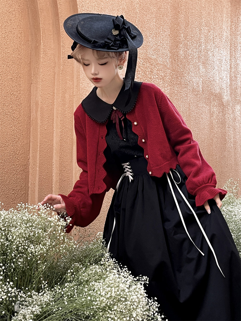 EESSILY~Countess's Autumn Tour~Retro Lolita Embroidery Long SK 8318:129564