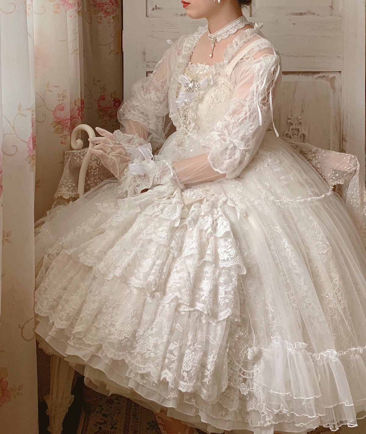 Sweet Wood - Secret Garden In Midsummer - Elegant Lolita Bridal JSK 7694:84360