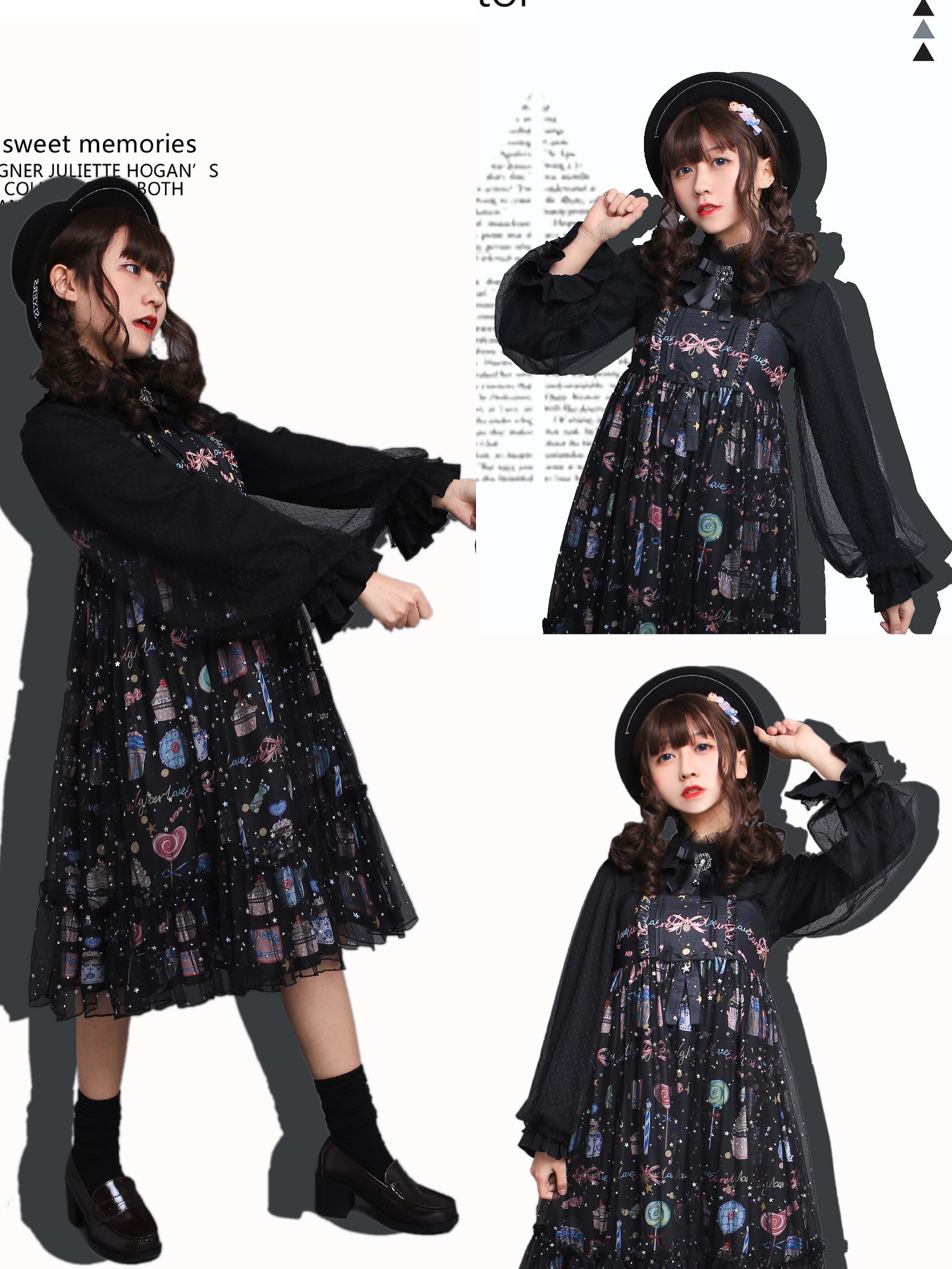 Kencrlo - Dim Moonlight - Classic Lolita Chiffon Yarn Inner Blouse 7434:80178