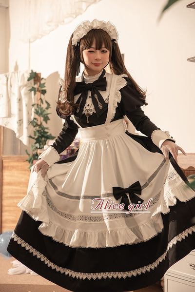 Alice Girl~Lolita Maid OP Dress~British Elegance Dress   