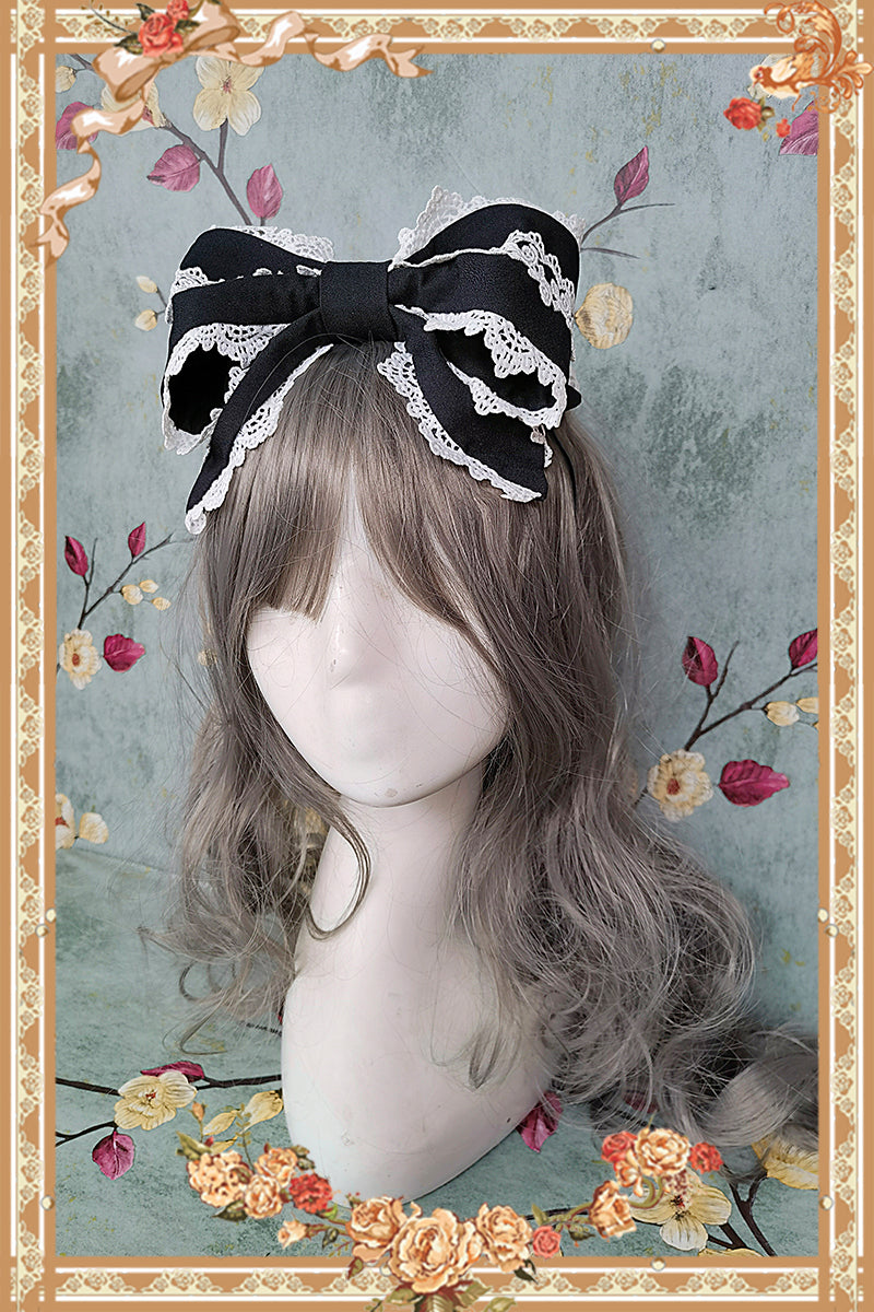 Infanta - Vintage Doll Patchwork Sleeve Lolita OP S black+white KC