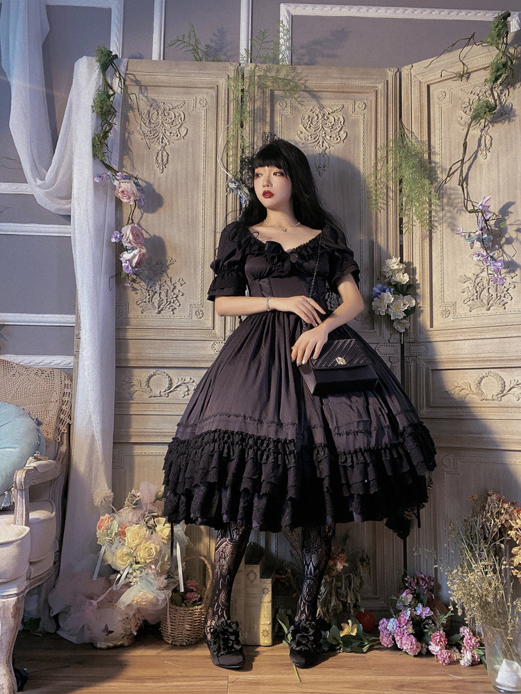 Sweet Wood - CLA Vintage French Lolita OP Dress 3802:20861