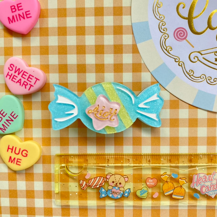 Halloween Alice - Rainbow Candy - Sweet Lolita Ring Hairclip mint candy hairclip