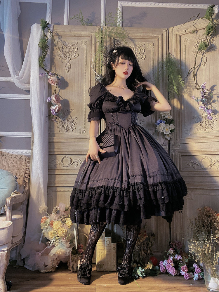 Sweet Wood - CLA Vintage French Lolita OP Dress 3802:20855