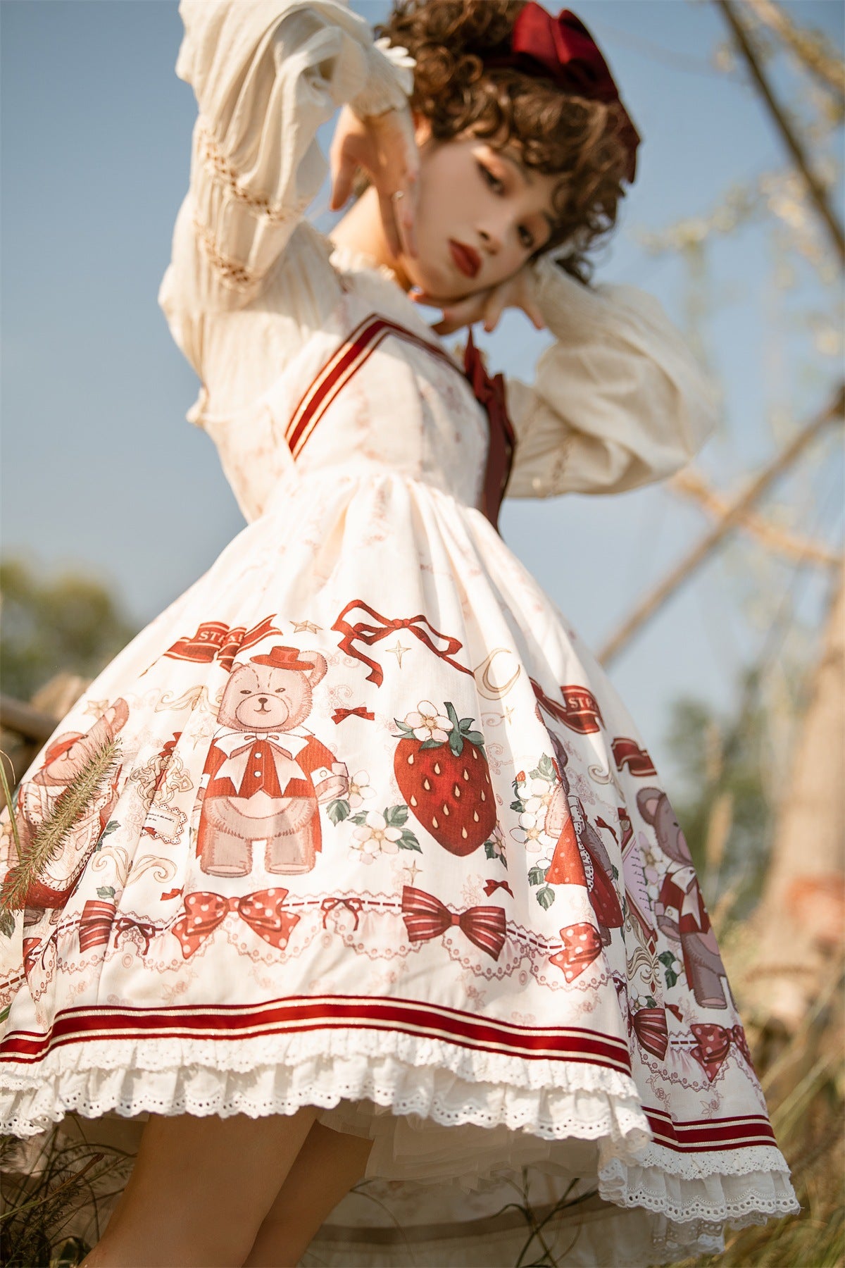 Designer's Gift - Christmas New Year Winter Lolita JSK Coat Set