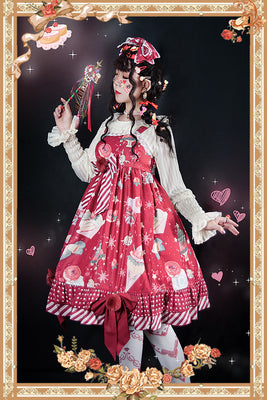 Infanta~ Chirstmas doughnut Ice  Cream Dress Lolita JSK S Christmas red doughnut JSK 
