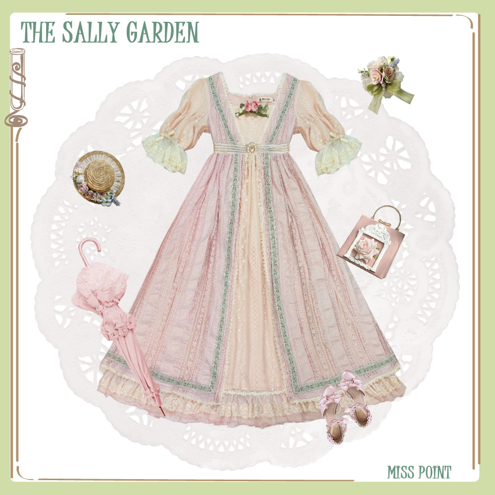 Miss Point~The Sally Gardens~Elegant Lolita Lotus Sleeves OP Dress (2XL L M S XL XS) 8500:158006