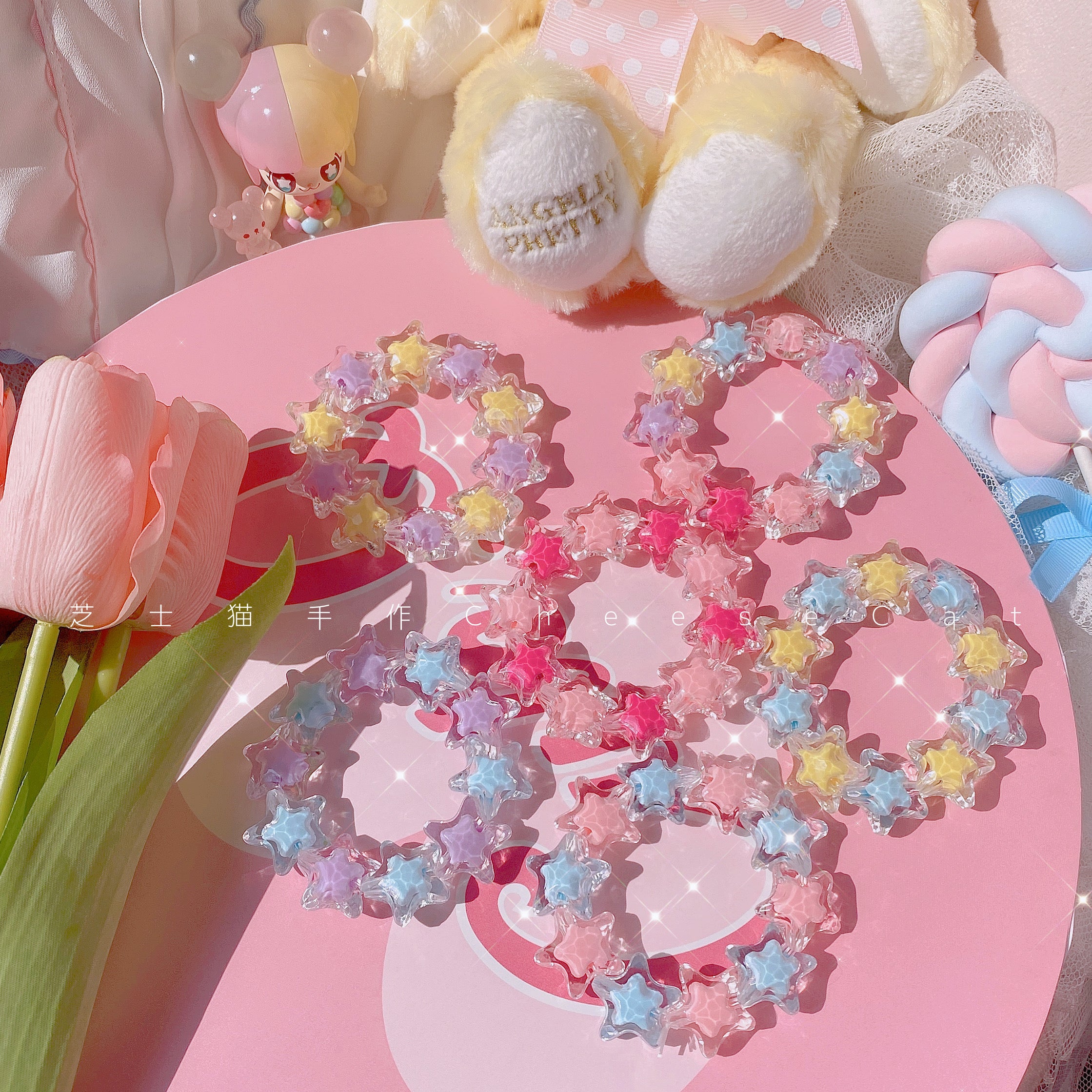 Cheese Cat - Buling Crystal Summer LolitaSweet Bracelet colorful