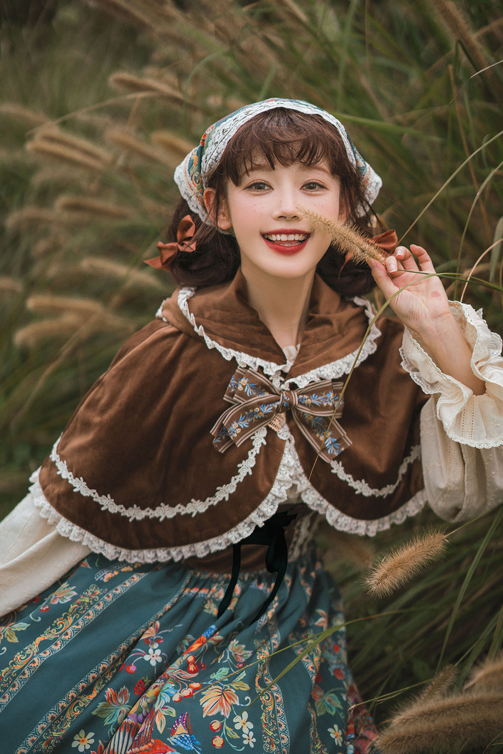 Miss Point - Praise of Abundance - Bavarian Velvet Lolita Jumper Dress