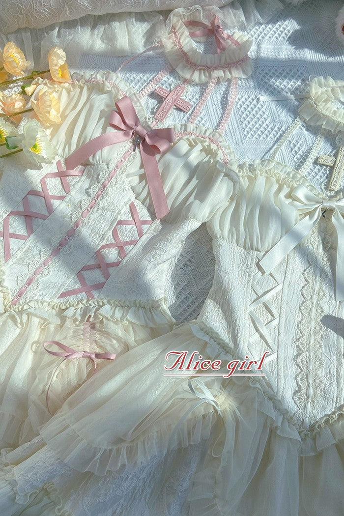 Alice Girl~Cross Maiden~Gothic Lolita Dress Ballet Halterneck Lolita JSK Dress 104:66953