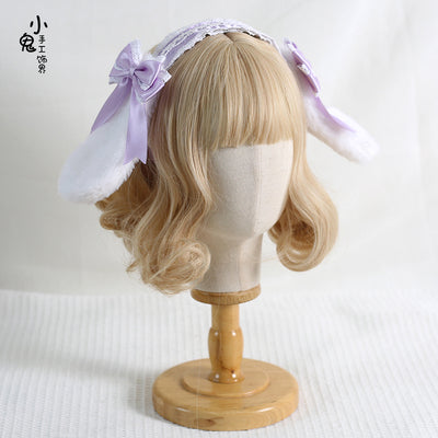 Xiaogui - Sweet Lolita Rabbit Ear KC Headband light purple