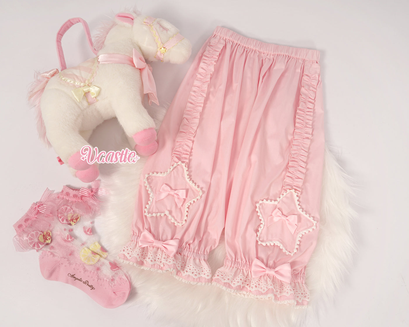 (Buyforme)Vcastle~Star Jar~Cute Lolita Pumpkin Bloomers S light pink long version  