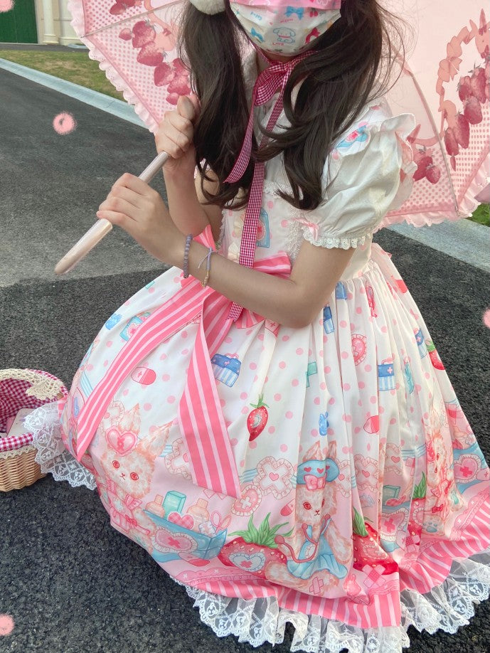 Night Never Sleeps - Kawaii Lolita Printed JSK Dress