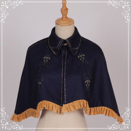 YingLuoFu - God Redemption - Retro Gothic OP, Printed Dress S Cloak Only (without dress)