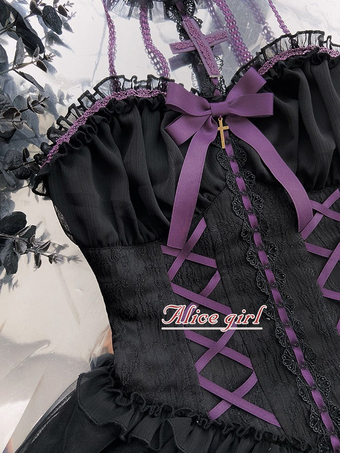 Alice Girl - Cross Maiden - Gothic Lolita Dress, Ballet Halterneck Lolita JSK 104:66875