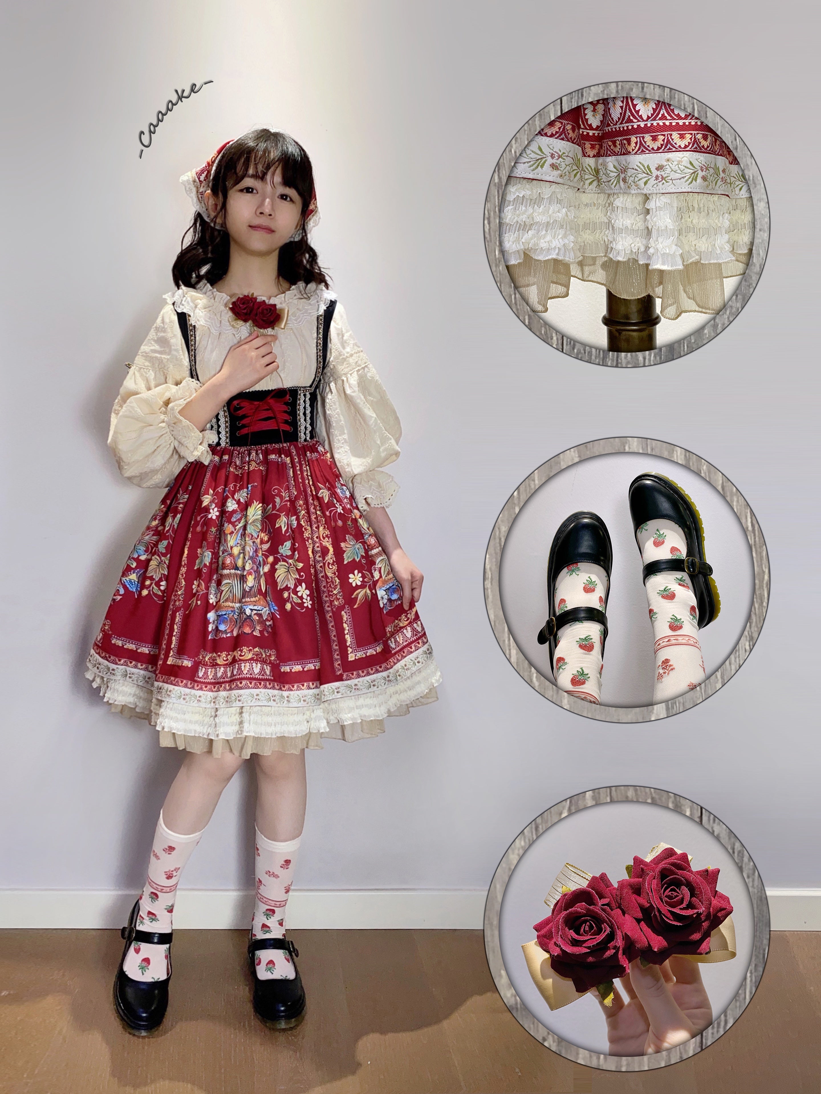 Miss Point~Praise of Abundance~Bavarian Velvet Lolita Jumper Dress 3696:22431