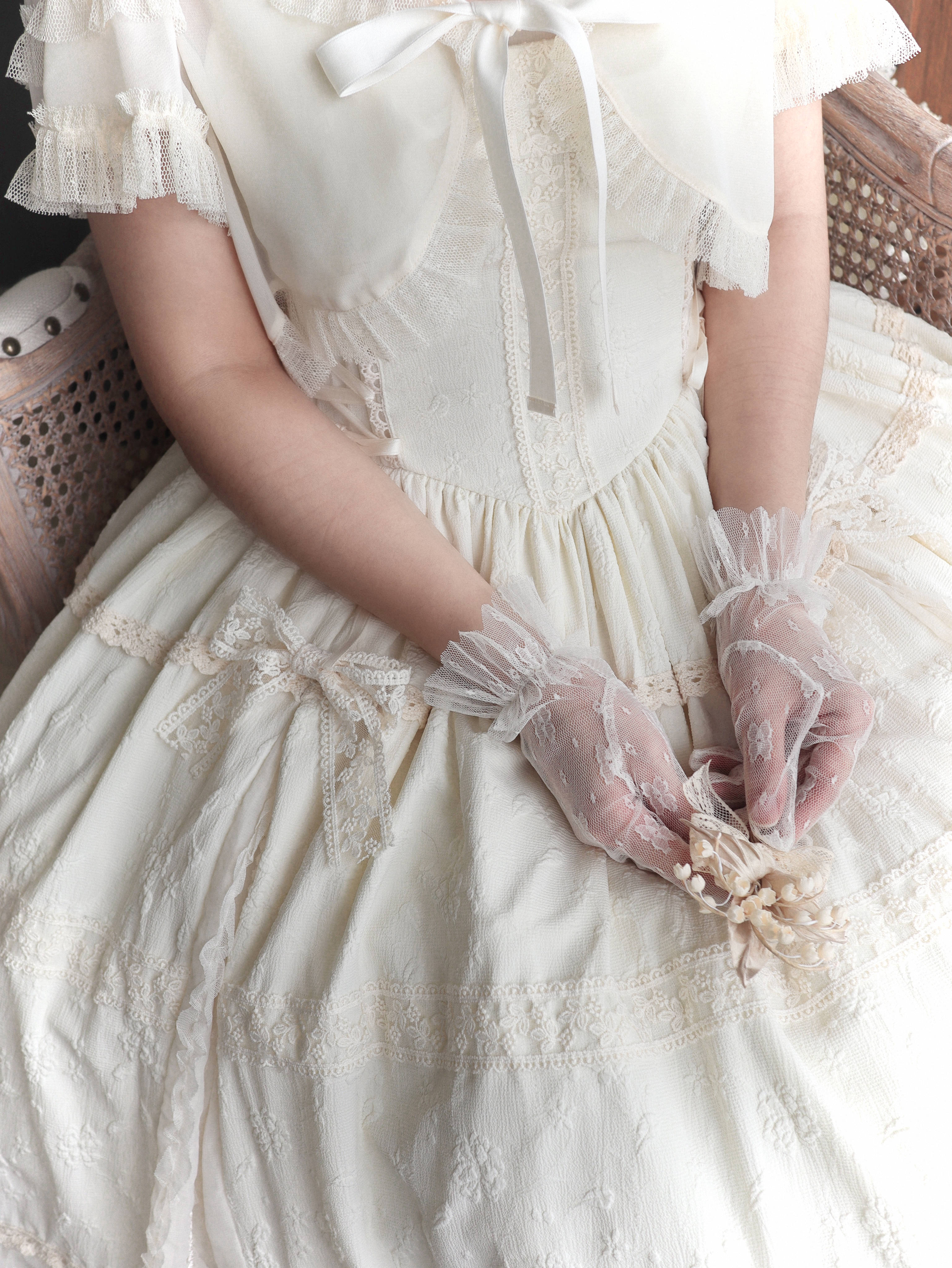 White Tea Story - Elegant Black and White Lolita JSK and Blouse