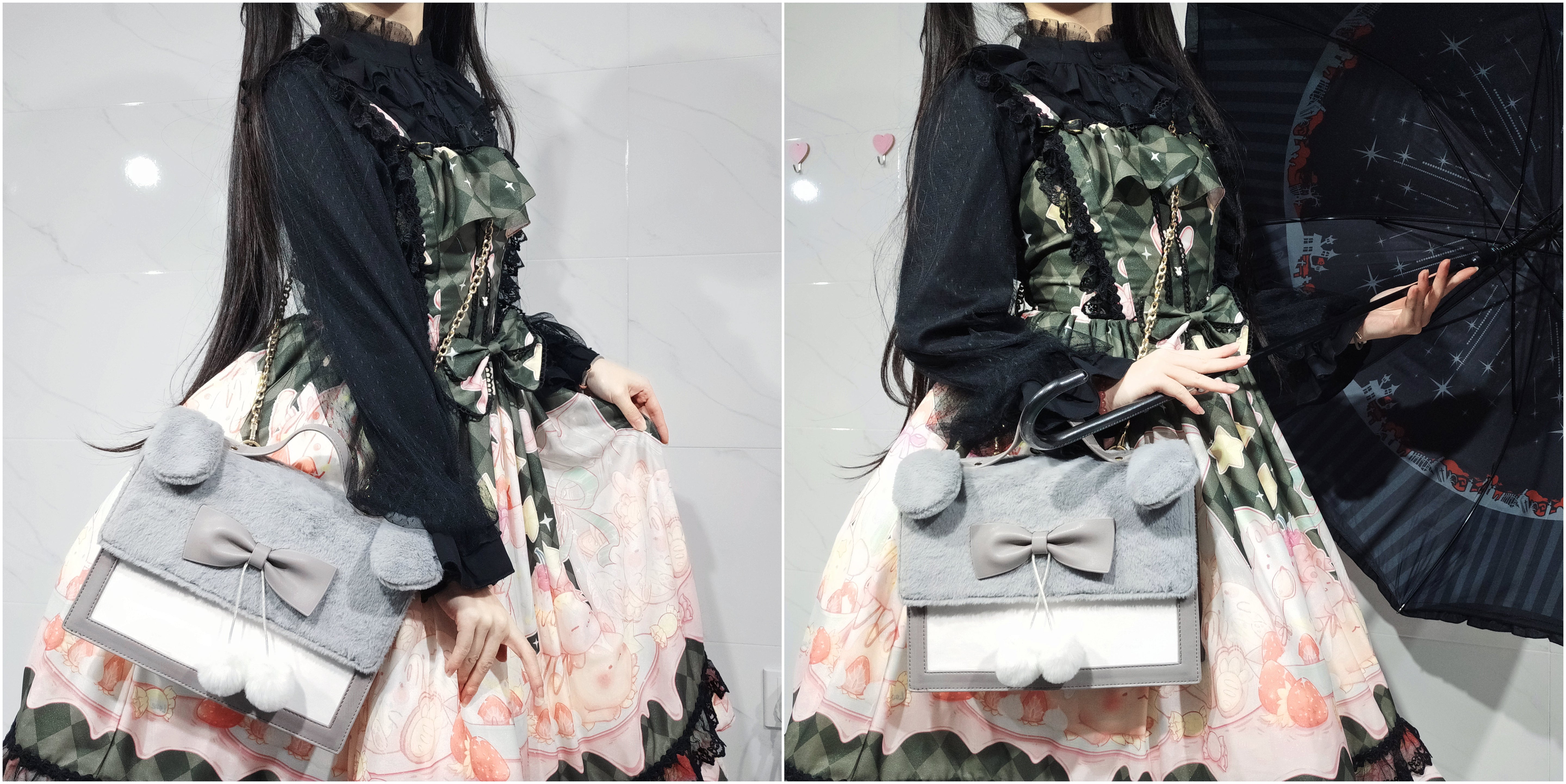 Kencrlo - Dim Moonlight - Classic Lolita Chiffon Yarn Inner Blouse 7434:80186