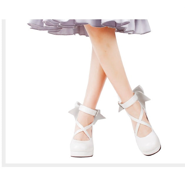 Angelic imprint~Elegant Lolita Shoes Princess Bowknot Lolita Heels Shoes 4178:15417