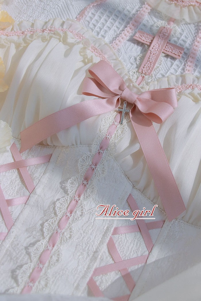 Alice Girl~Cross Maiden~Gothic Lolita Dress Ballet Halterneck Lolita JSK Dress 104:66969