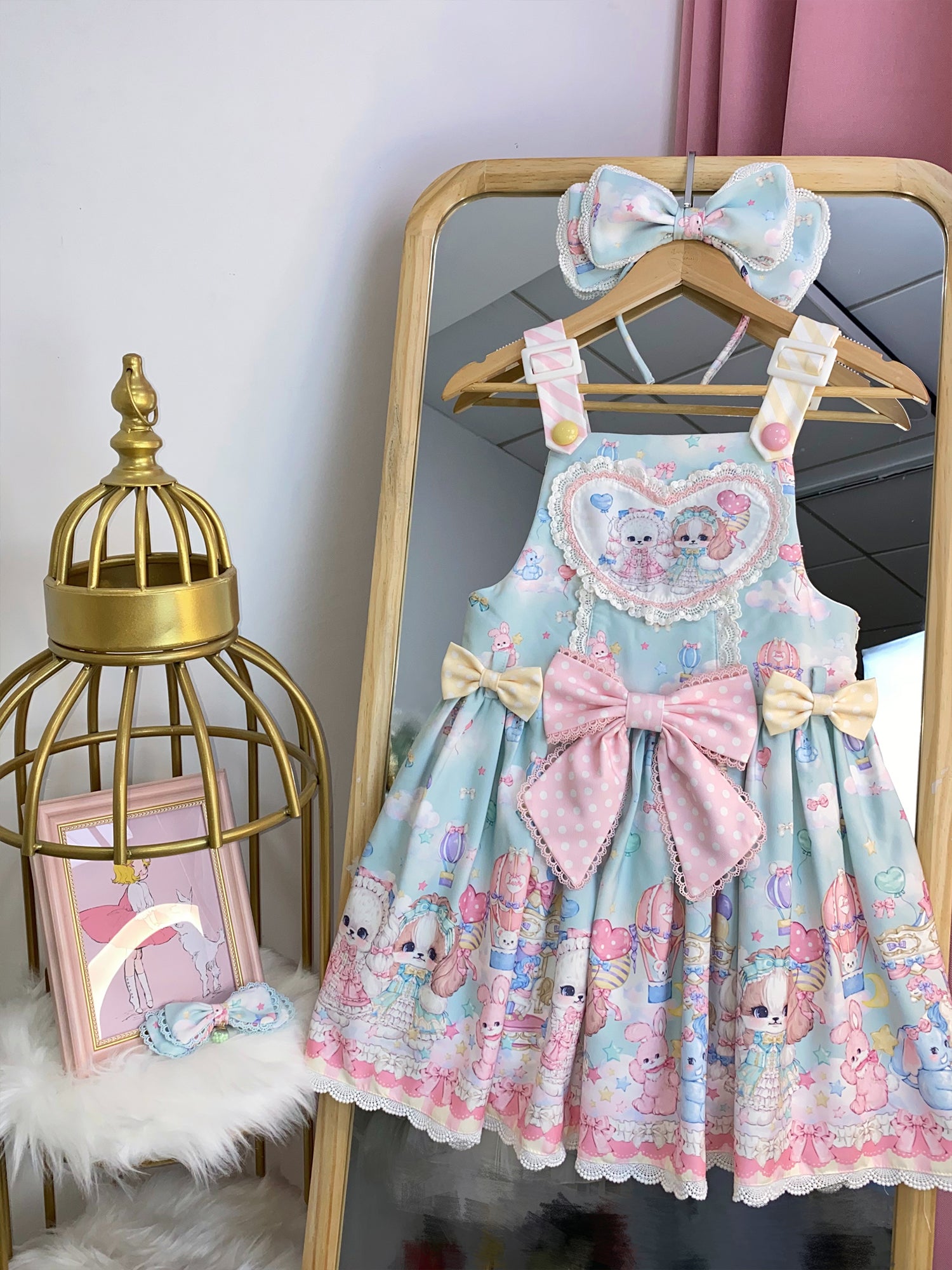 DreamWhale - Puppy Parks - Sweet Lolita Kawaii Puppy Lolita Salopette